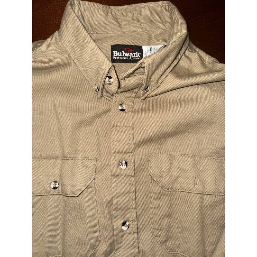 Bulwark FR Flame Resistant Work Shirt XL‎ Durable Very Heavy Outdoor Workwear